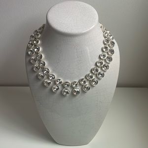 NWT J.Crew Sparkly Double-Drop Necklace in Crystal BQ558